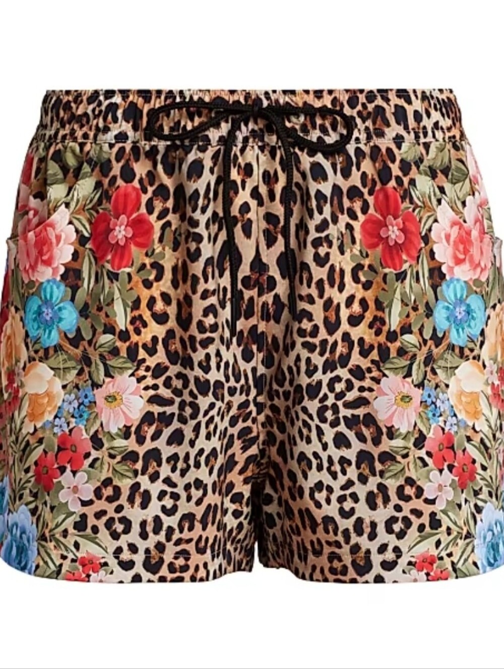 Johnny Was NWT Floral Leopard Board Shorts XS